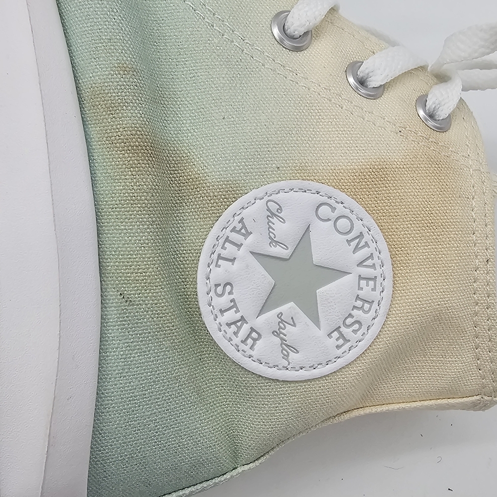 Converse Chuck Taylor All Star Move Platform Sneakers Beige/Green Size 10 US - Picture 9 of 14